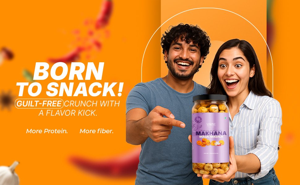 Vishnu Delight roasted lotus (Makhana) seed combo with unique Indian spices