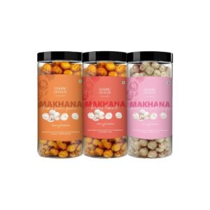 Organic Makhana Combo – Peri Peri, Tangy Tomato & Himalayan Salt