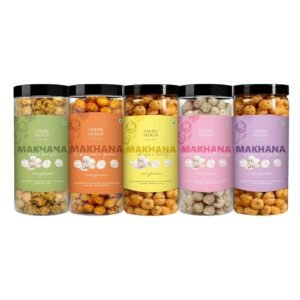 Makhana Combo Pack – 5 Flavours | Healthy & Crunchy Snack (5 x 90g)