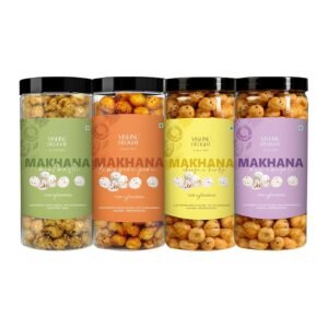 Flavoured Makhana - Mint Masti, Peri Peri, Cheese & Herbs, and Masala