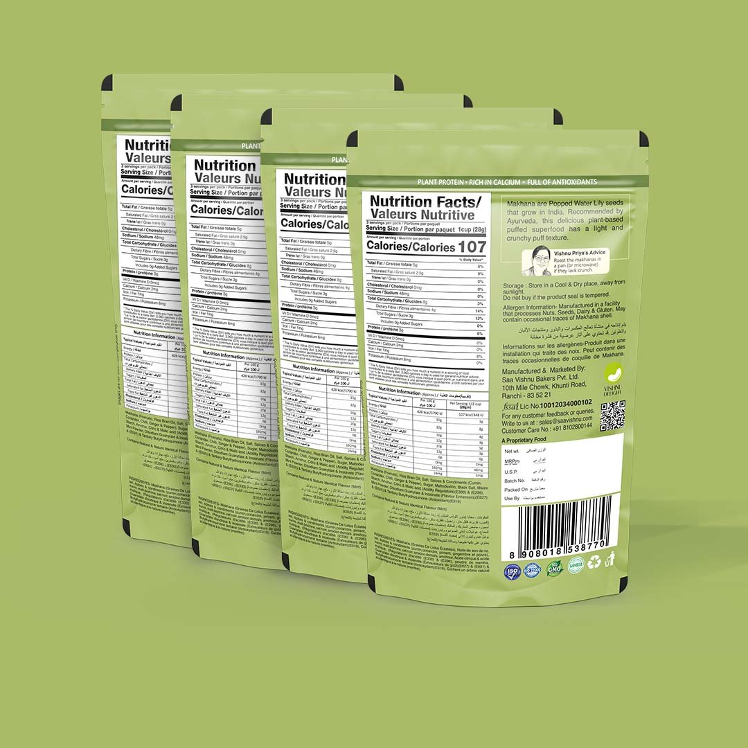 Buy Mint Masti Organic Makhana Pack of Four – Refreshing Minty Fox Nuts