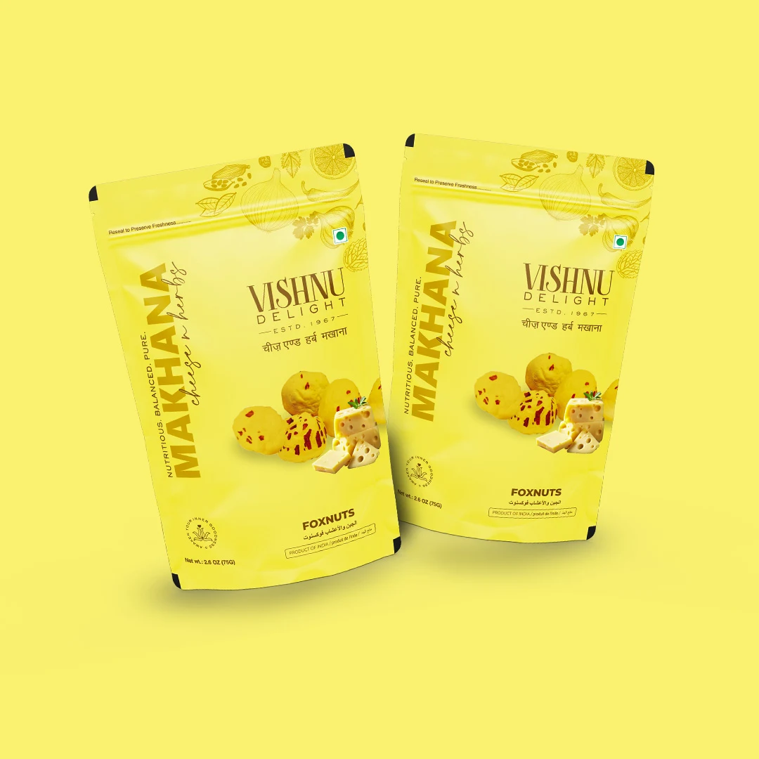 Healthy Cheese & Herbs Flavoured Fox Nuts – Twin Pouch 60g