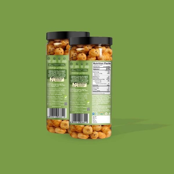 Mint roasted lotus seeds crunchy healthy snack by Vishnu Delight | Pudina flavor makhana