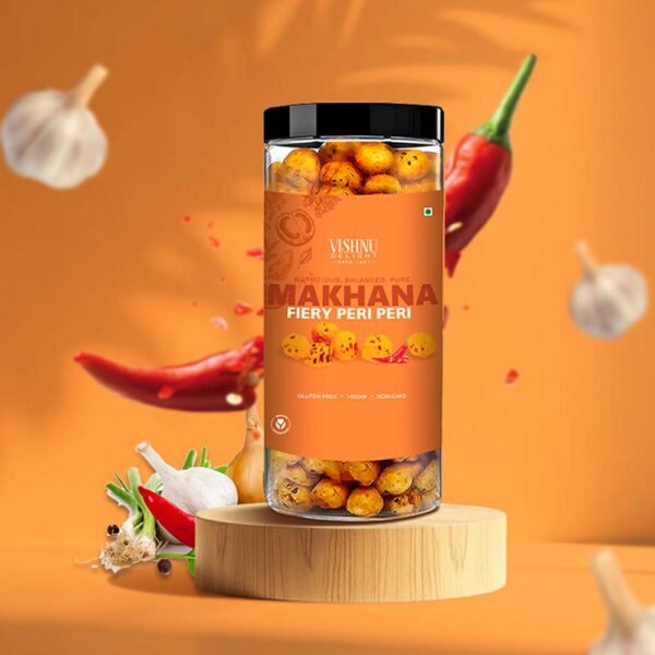 Vishnu Delight Spicy Peri Peri Organic Makhana Combo Pack 90g