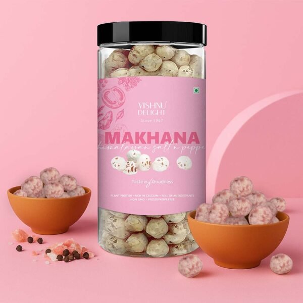 Himalayan Salt Pepper Organic Makhana Combo Pack – Vishnu Delight