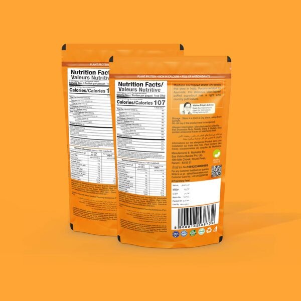Fiery peri peri roasted makhana Pouch with healthy crunch