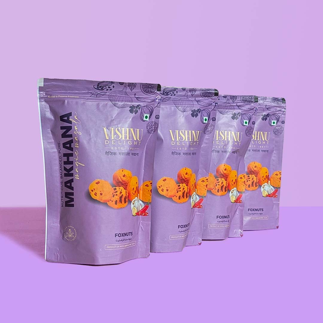 Delicious roasted makhana masala flavor organic fox nuts