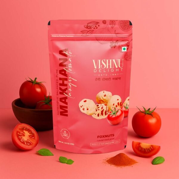 60gm Tangy Tomato Roasted Makhana – Gluten-Free Crunch