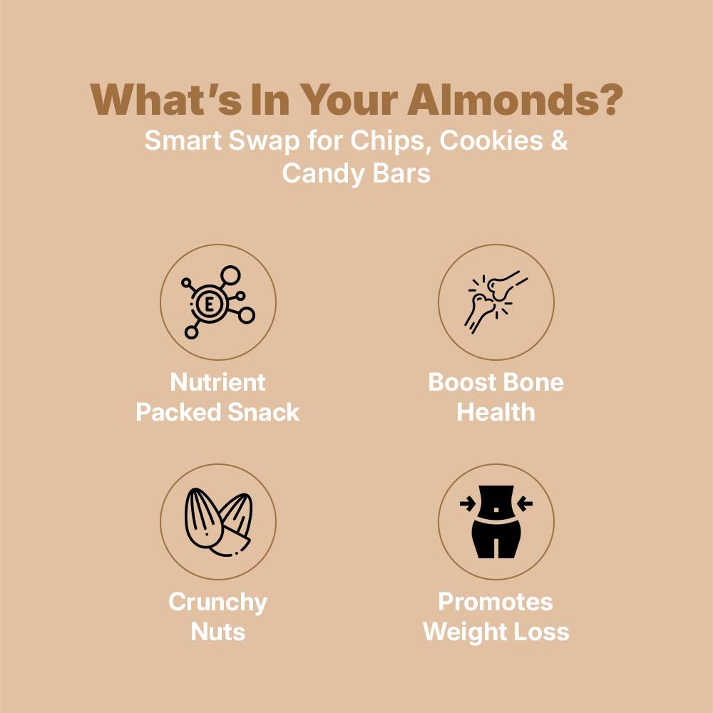 Premium almonds power packed snack for everyday